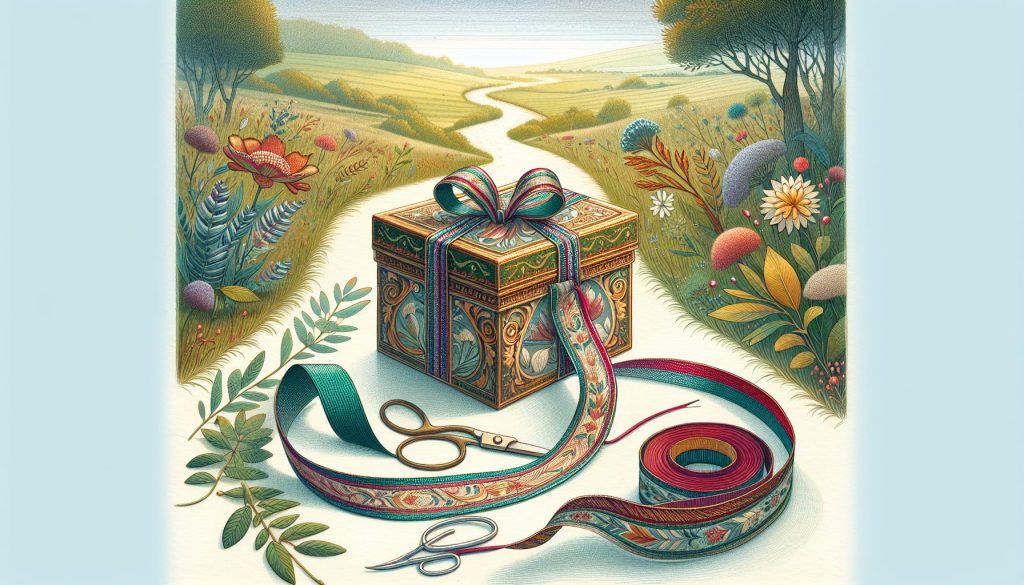 Идеи шаг за шагом: прошить ленту коробку-сюрприз на рафию для долгой прогулки