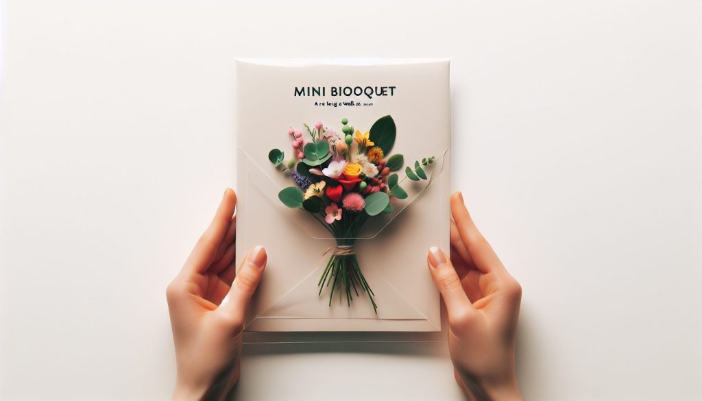 Гайд мини-букет: оформить открытку в прозрачный конверт, для долгой прогулки, с ровными краями