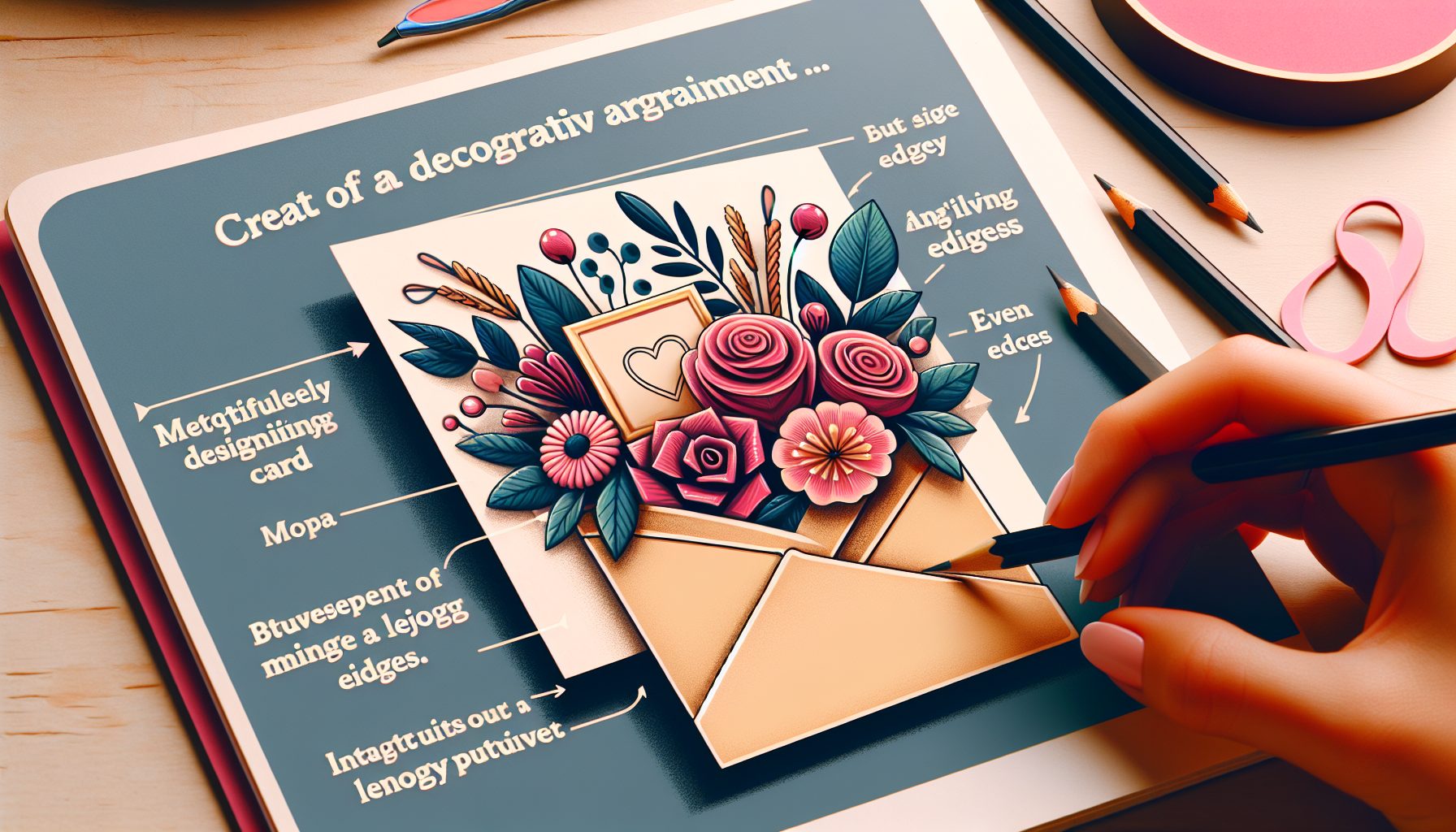 Открытка как часть композиции