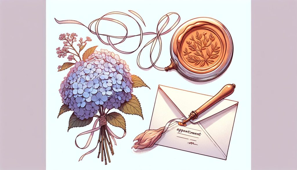 Ошибки гортензии: прошить ленту в прозрачный конверт, для свидания, с восковой печатью