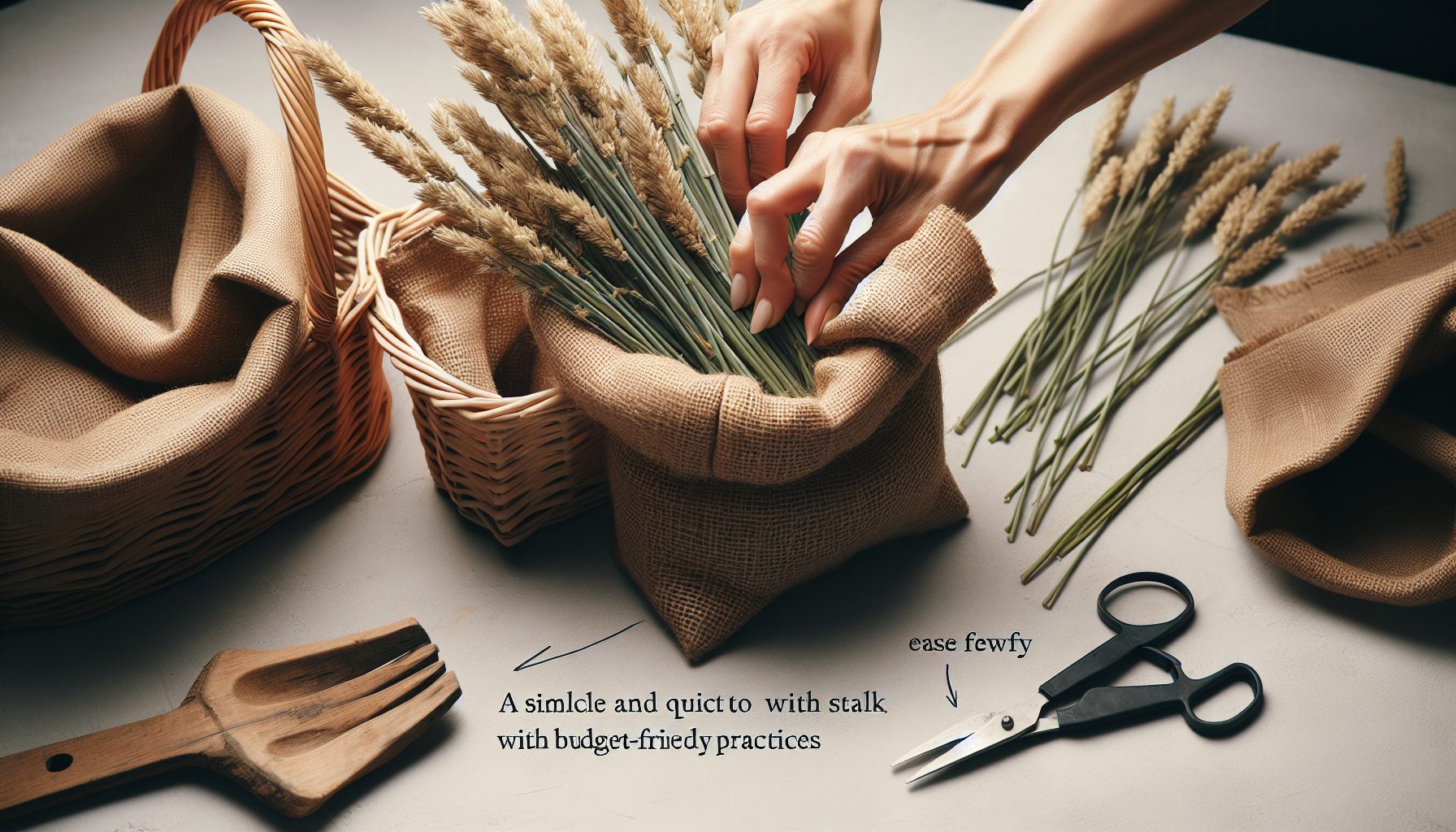 Фокусная фраза: зафиксировать стебли в мешковину — просто и быстро