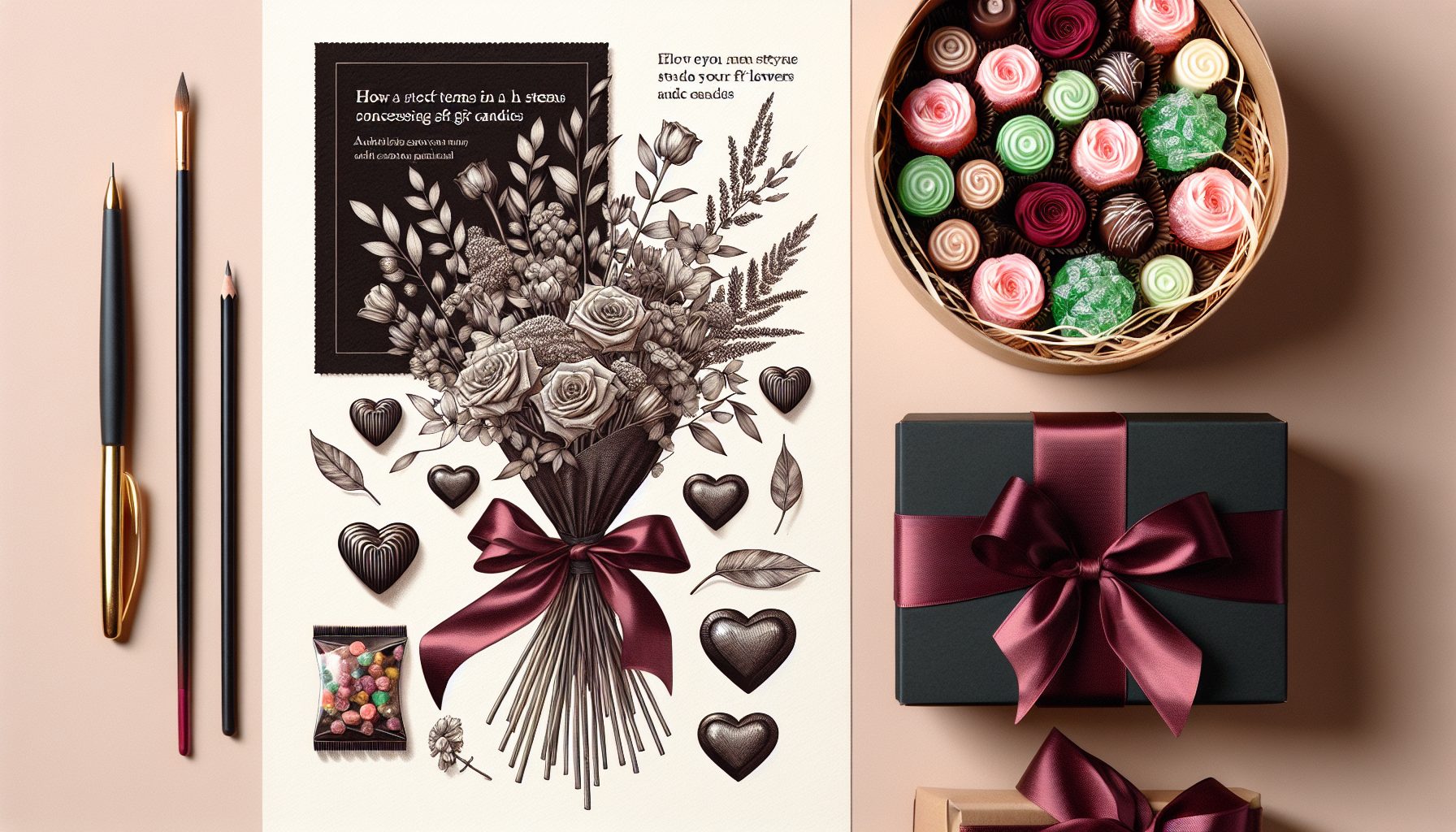 Зачем вообще фиксировать стебли в подарочном наборе «цветы+конфеты»