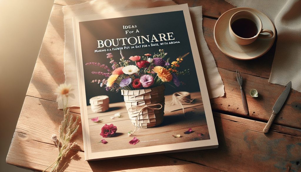 Идеи бутоньерку: сделать кашпо в крафт-бумагу, для свидания, с ароматом