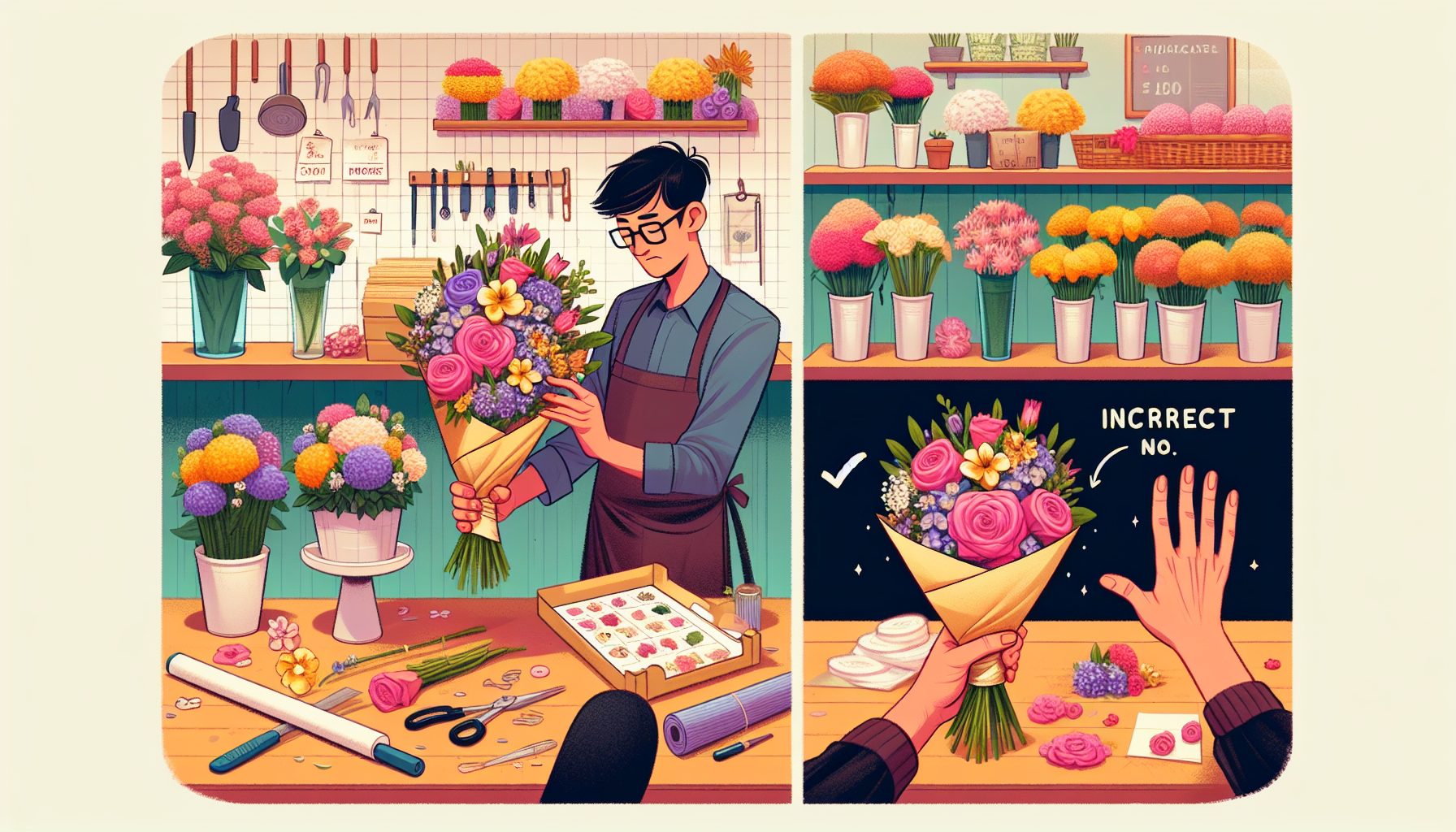 Ошибка №5: Неправильная форма букета