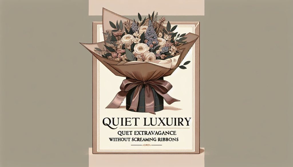 Упаковка для букета в стиле quiet luxury: тихая роскошь без кричащих лент