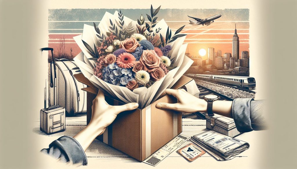 Как упаковать букет для поездки в другой город