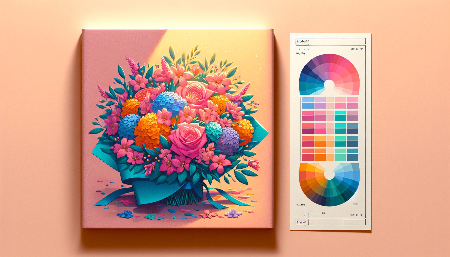 Как подобрать цвет упаковки к букету