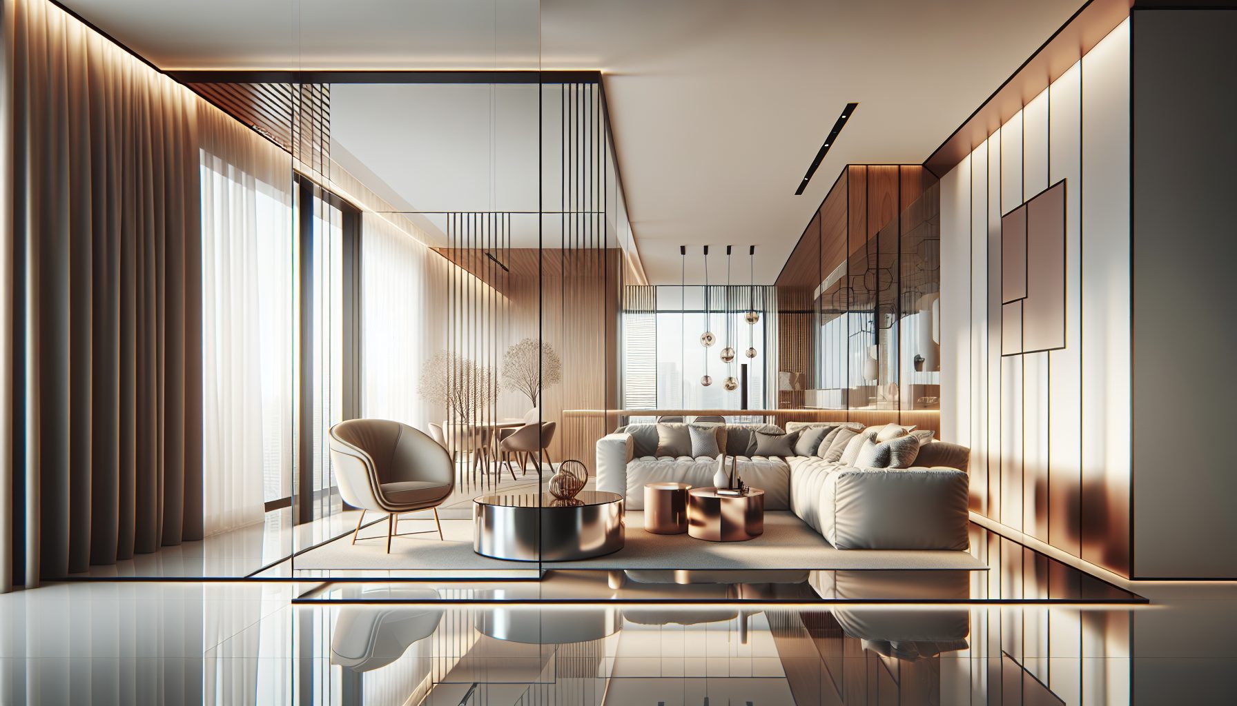 Глянцевая пленка в интерьере