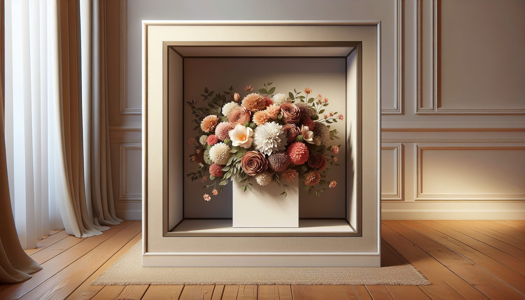 Форма коробки и настроение композиции