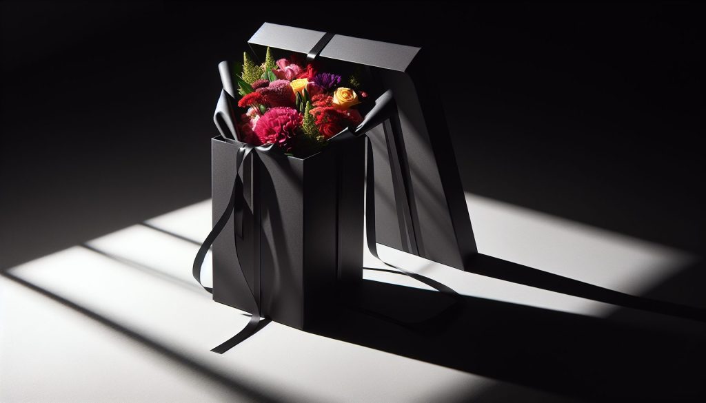 Чёрная упаковка для букета: стильная драма или опасный намёк