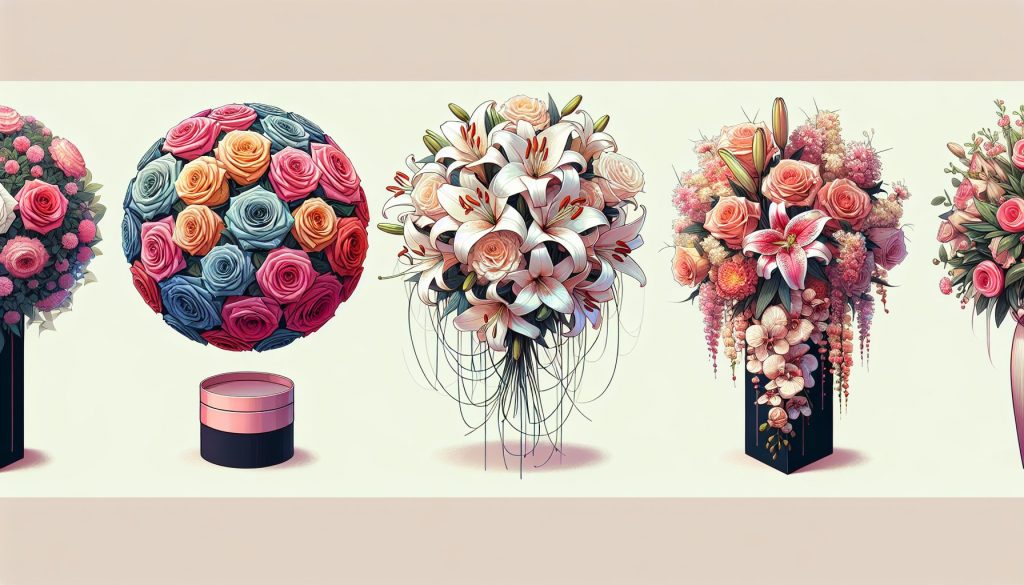 Упаковка и форма букета: круглый, каскадный, асимметричный — что с чем дружит