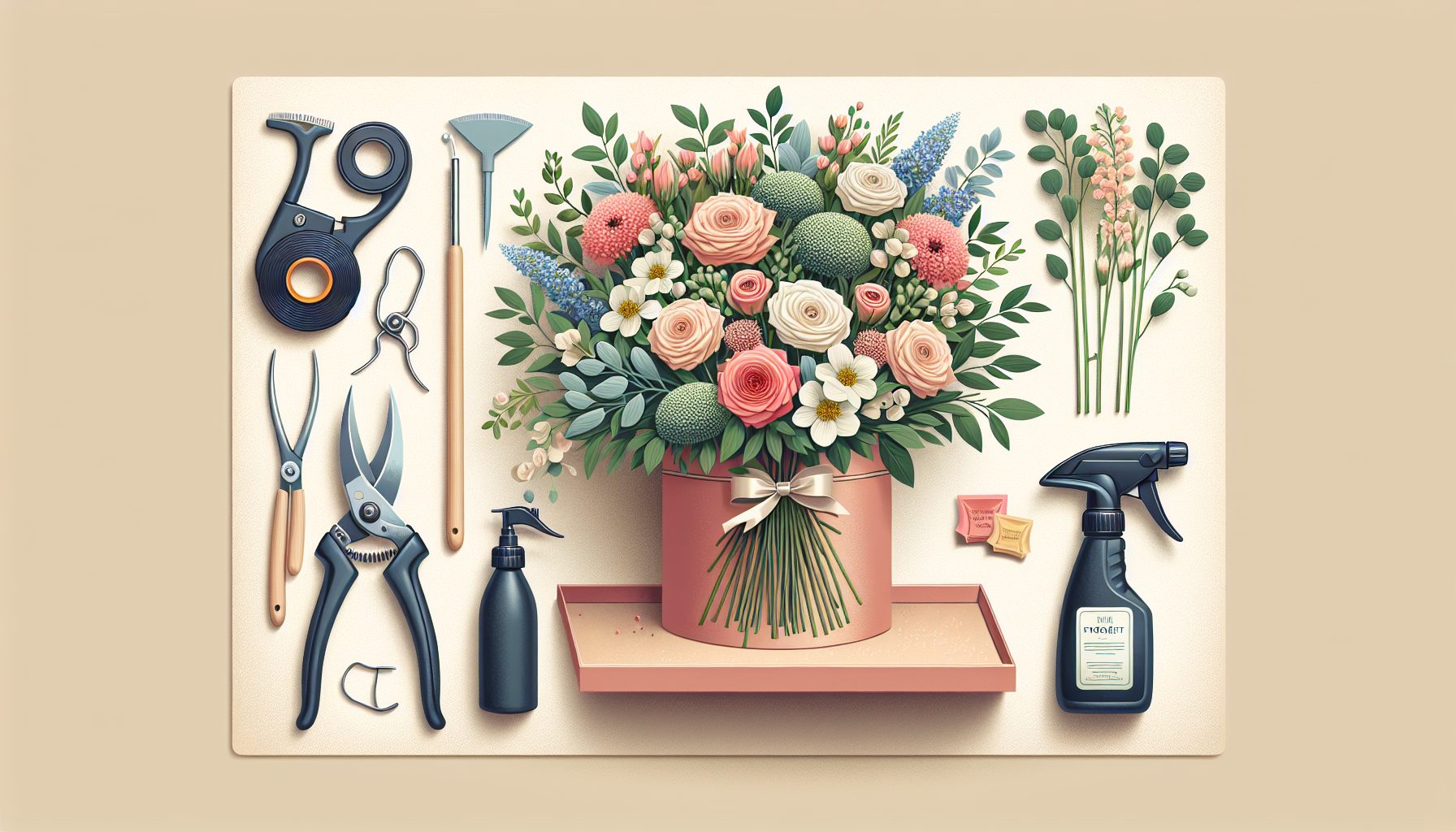 Правильный уход за скрытыми букетами