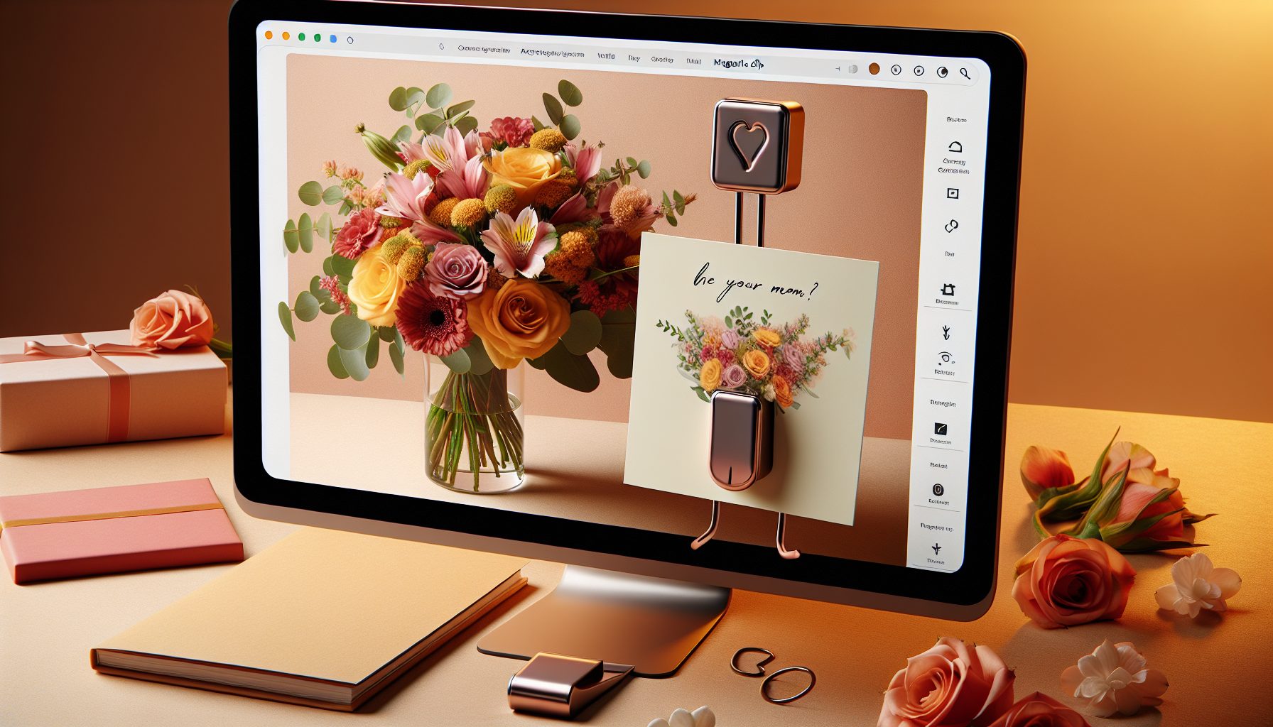 Магнитная клипса для современных букетов