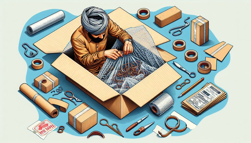 Как аккуратно спрятать стебли и резинки внутри упаковки