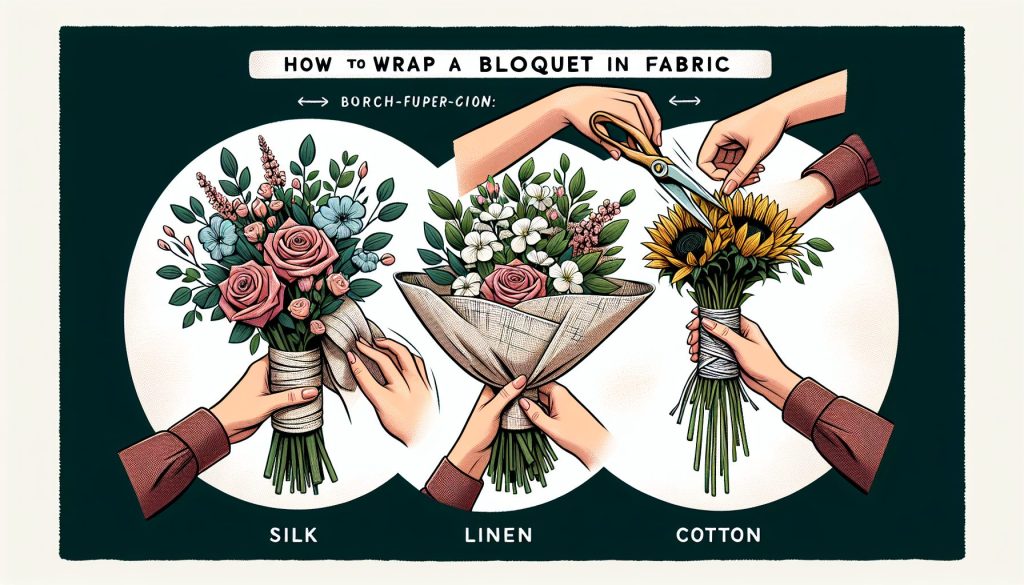 Как упаковать букет в ткань: шёлк, лен, хлопок в действии