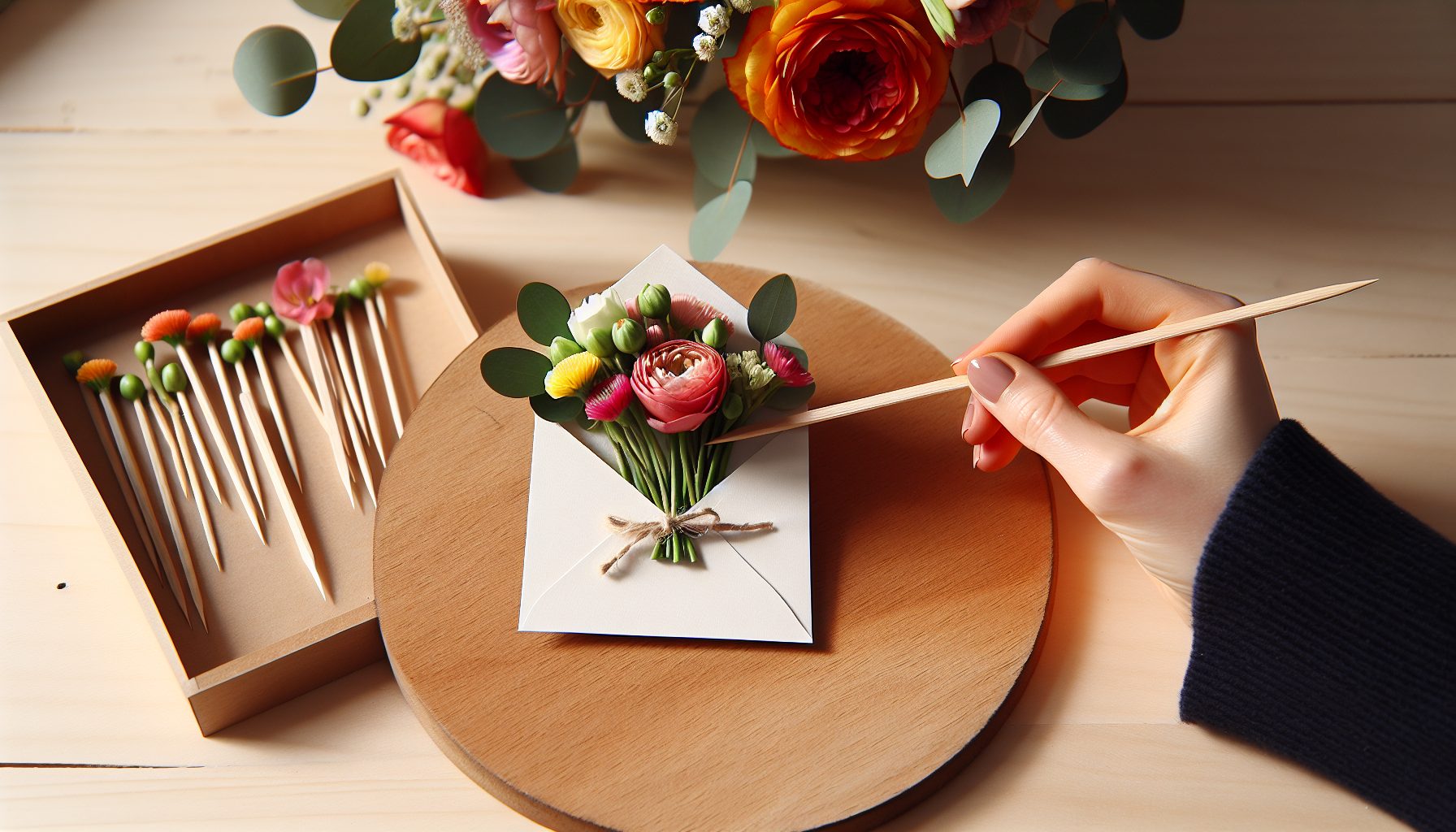 Мини-конверт на шпажке