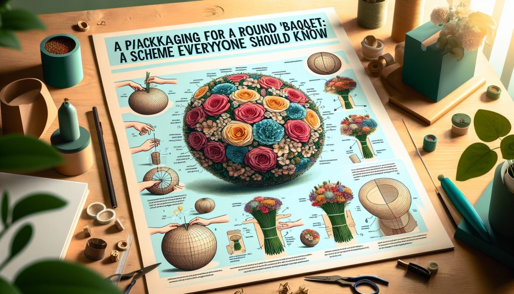 Упаковка для круглого букета «шарик»: схема, которую должен знать каждый