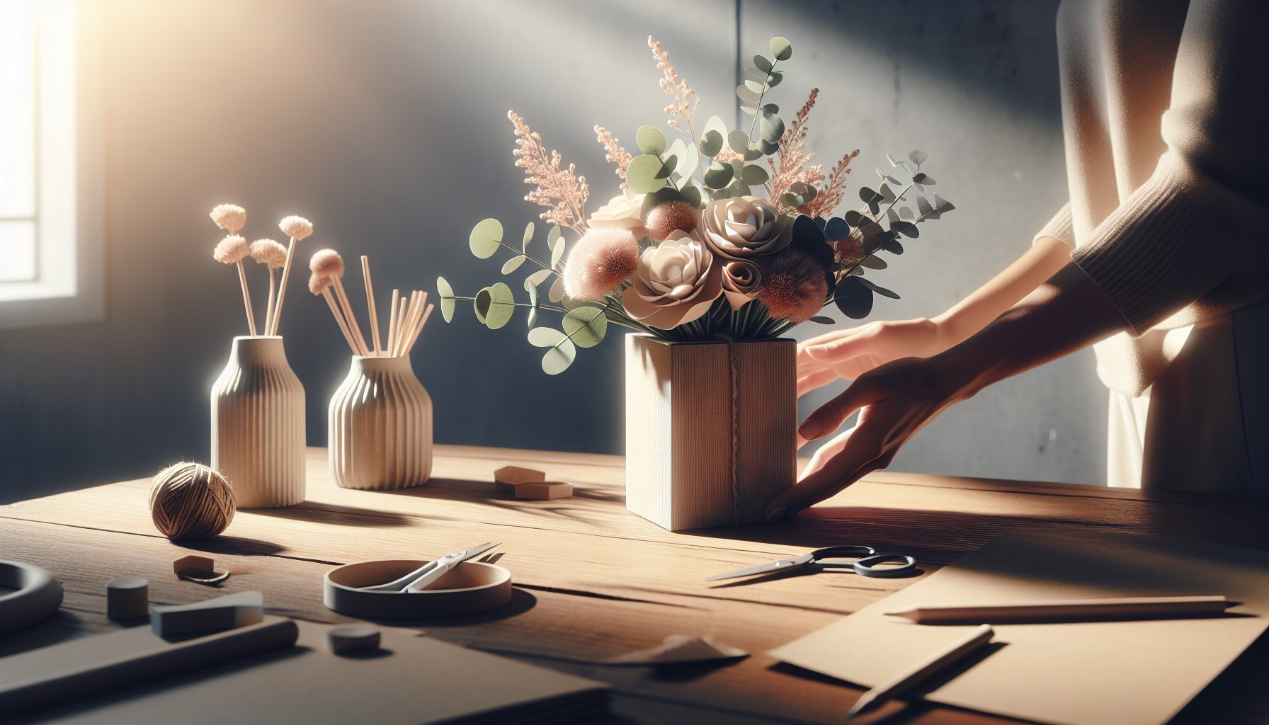 Конструкция для легкой постановки в вазу