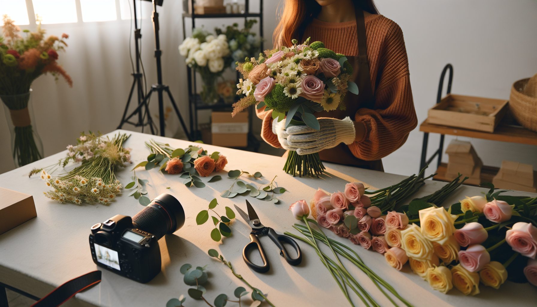 Мини-инструкция: как подготовить букет к съёмке