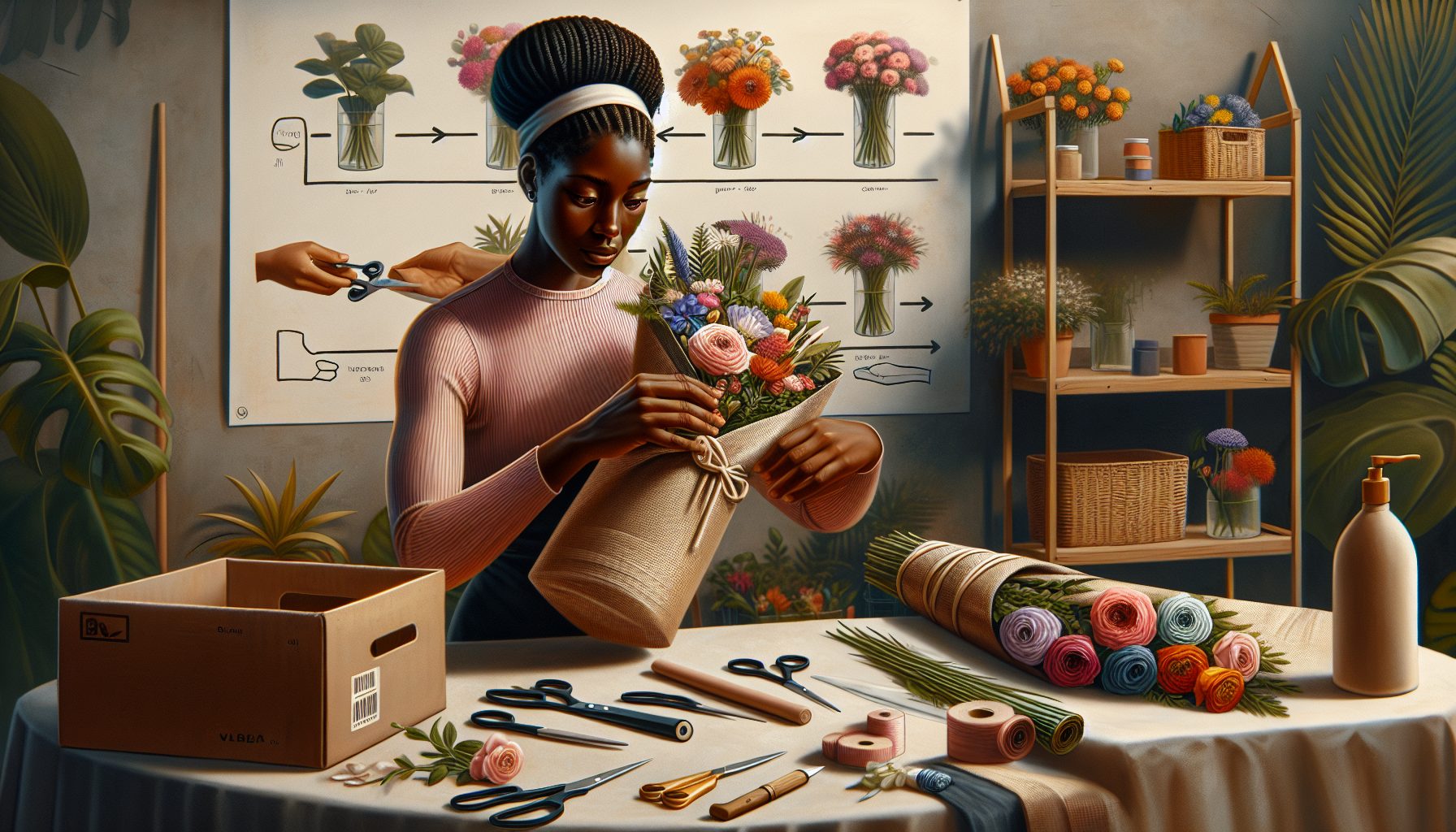 Как не помять цветы во время упаковки