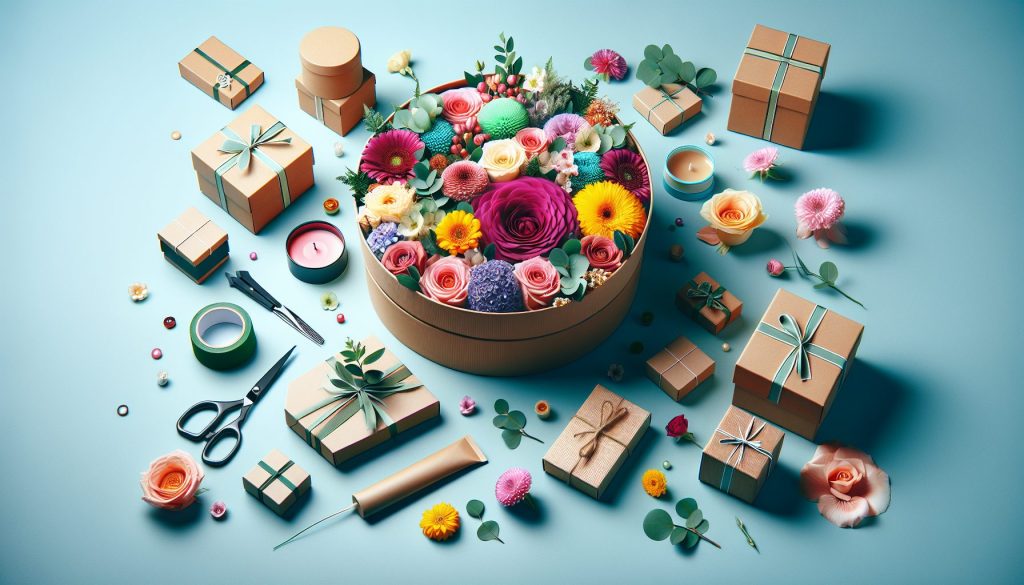 Упаковка для круглой коробки с цветами: как спрятать всё лишнее