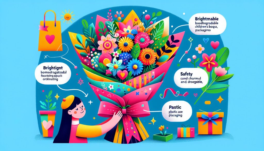 Упаковка букетов для детей: безопасно, ярко и без лишнего пластика